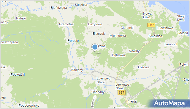 mapa Kolonia Lewkowo Stare, Kolonia Lewkowo Stare na mapie Targeo